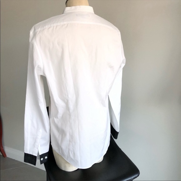 JOHN VARVATOS Black White Button Down Shirt Sz L - Picture 12 of 14